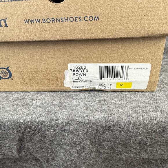 Born Men's Sawyer Loafers Slip-On Brown Full Grain Leather size 12 New in Box - Picture 13 of 13